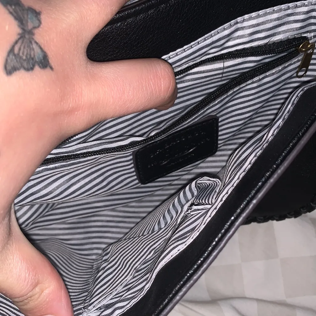 G.H. Bass & Co. Black Mini Purse With Button Closure - Image 4