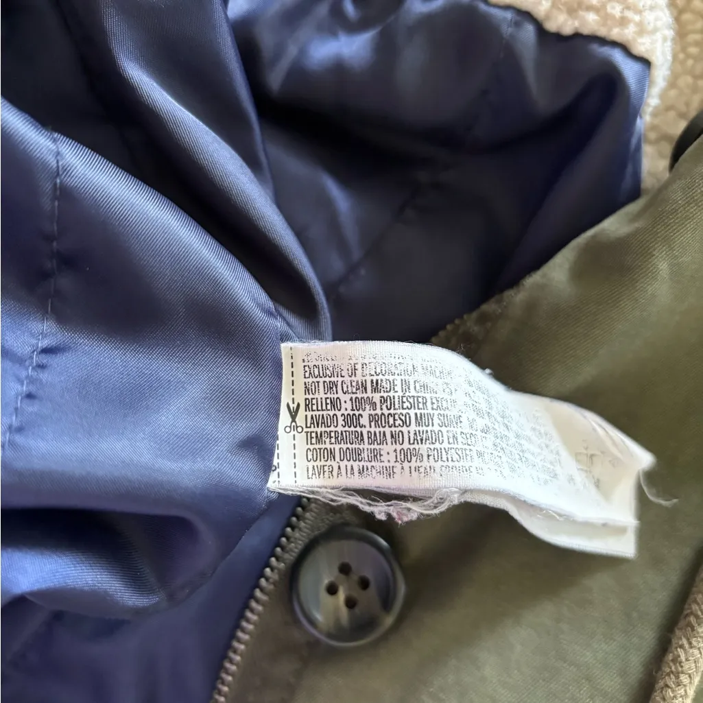 Forever 21 Olive Utility Jacket with Fur Hood - Image 9