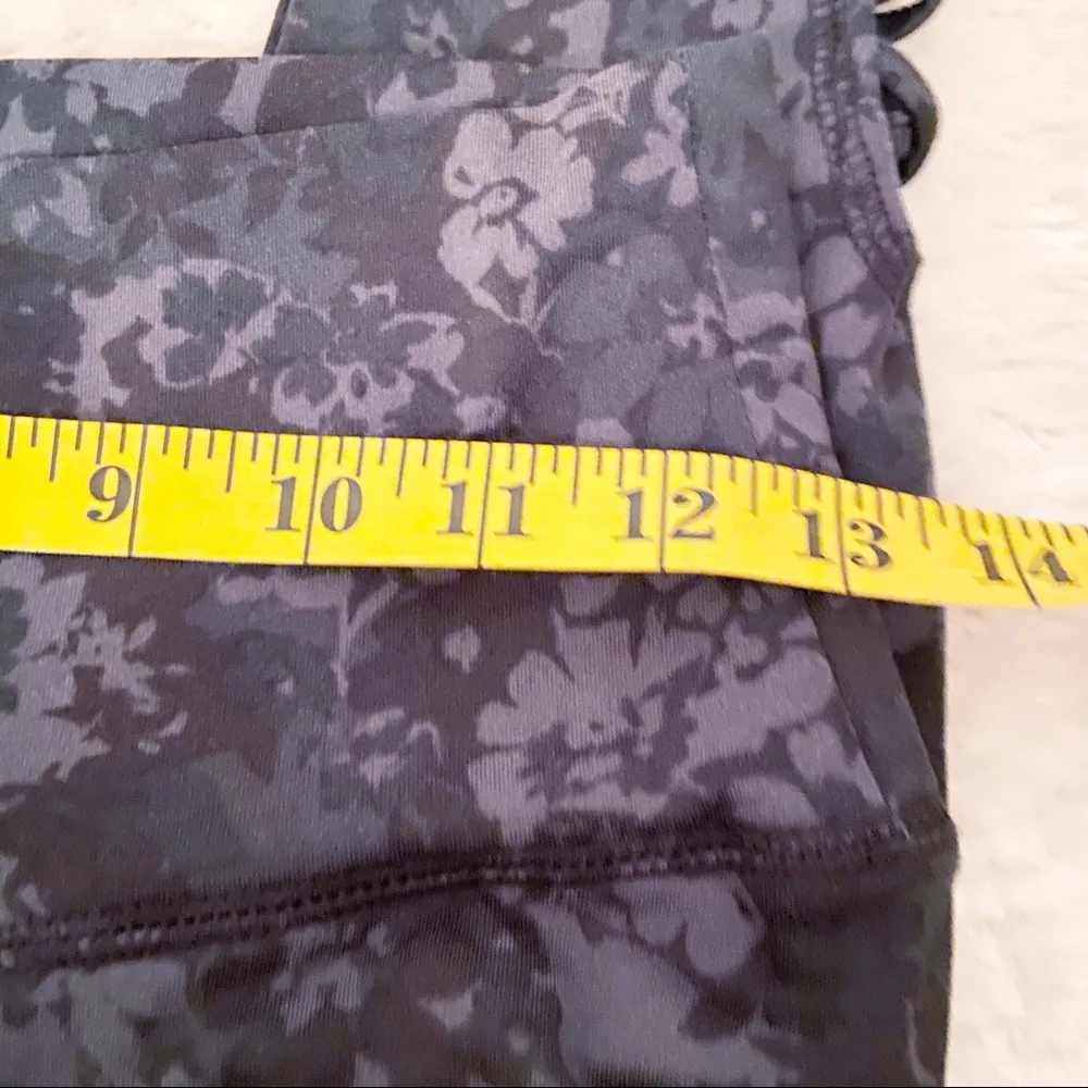 Members Mark Leggings Floral Super Soft lounge GymYoga Womens Medium Black - Image 6