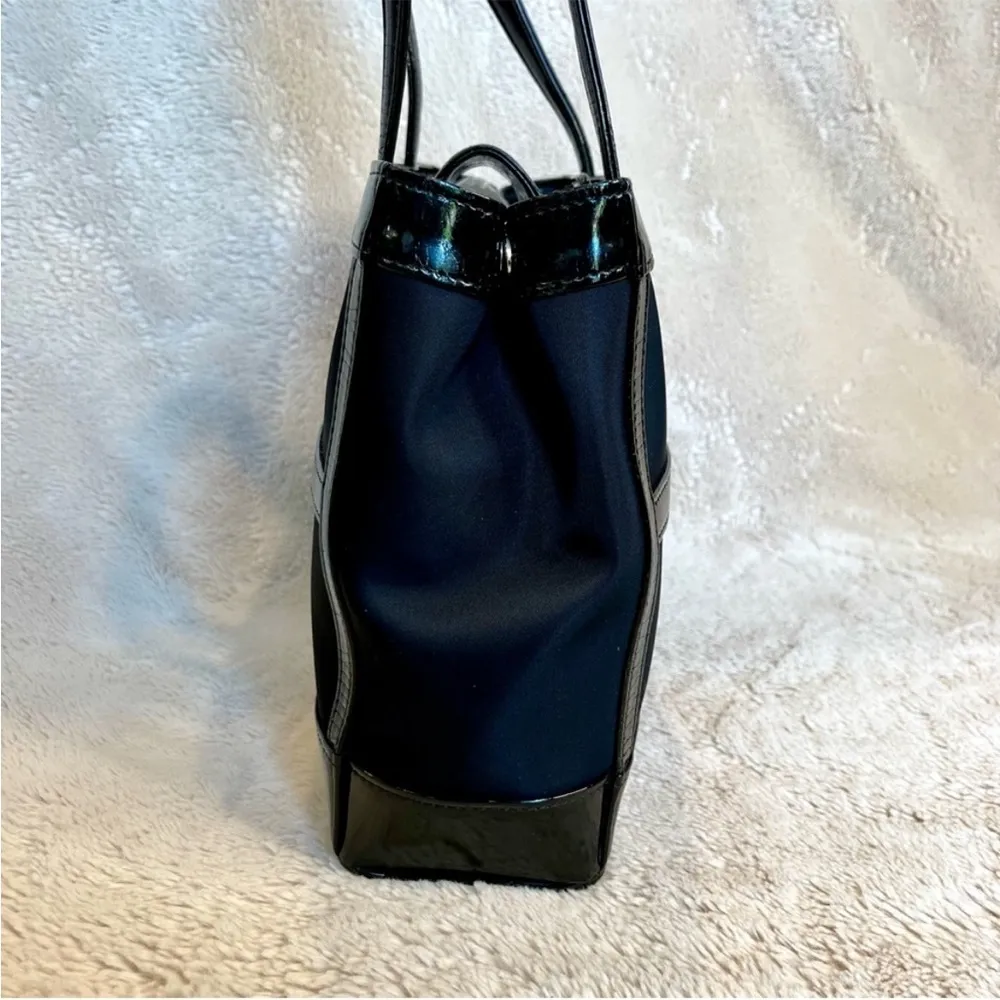 Yves Saint Laurent YSL Black Patent & Nylon Tote Bag - Image 6