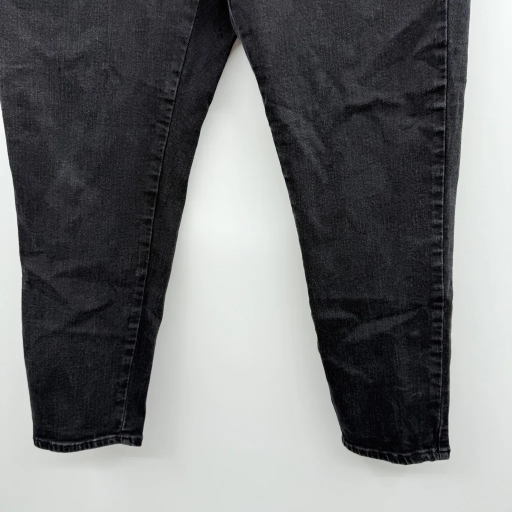Universal Standard Faded Black High Rise Skinny Ankle Jeans Sz 16 Plus - Image 3