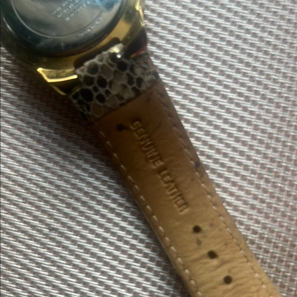 Vintage Gold Snake Print Watch - Image 7
