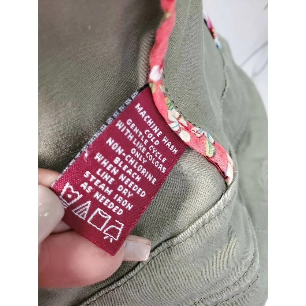 Jones Wear Jeans Women's Green Cotton Long Sleeve Button Casual Jacket Size L - Image 11