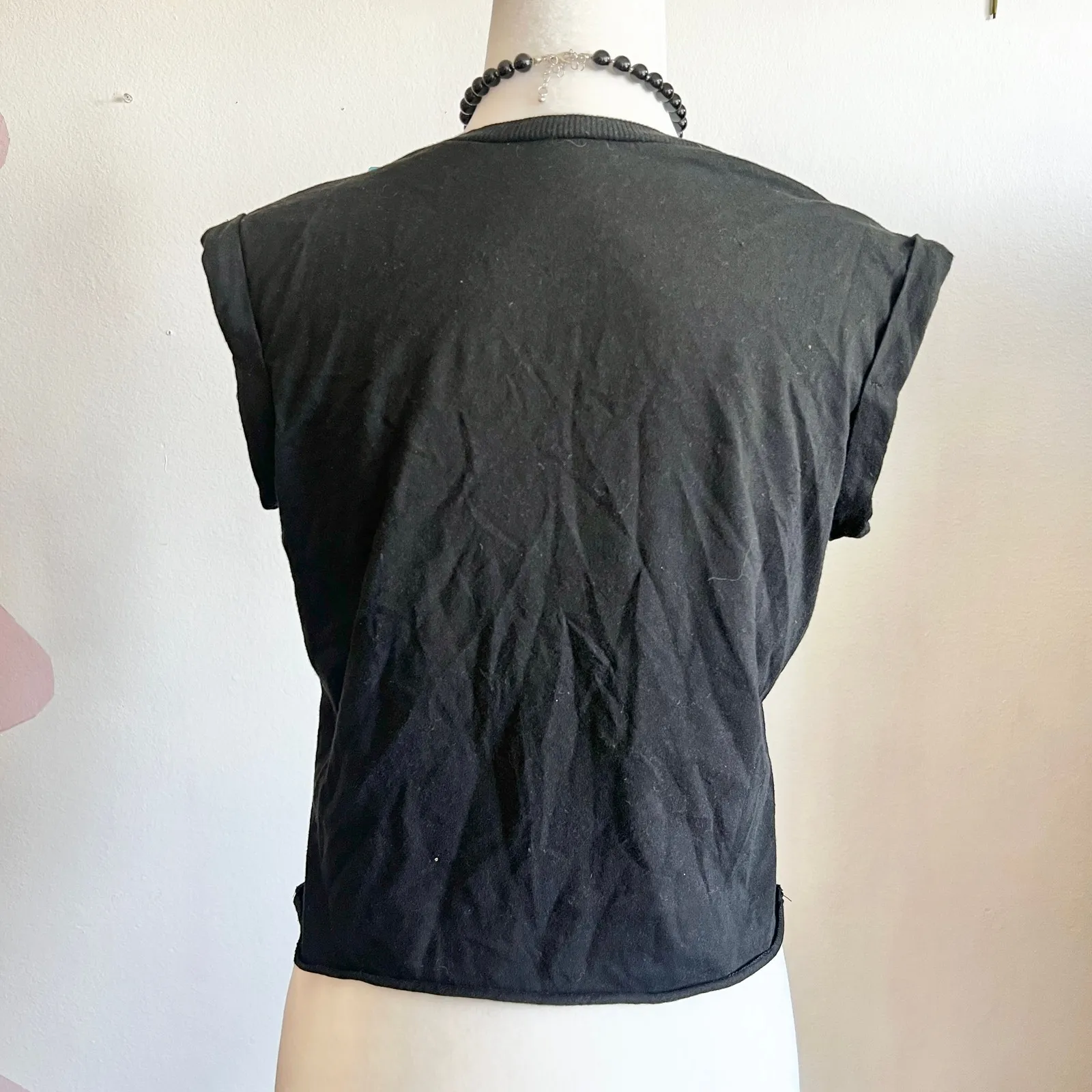 Camo Skull Baby Tee, Y2K Grunge Punk Scene Alt Emo Mall‎ Goth Medium - Image 3