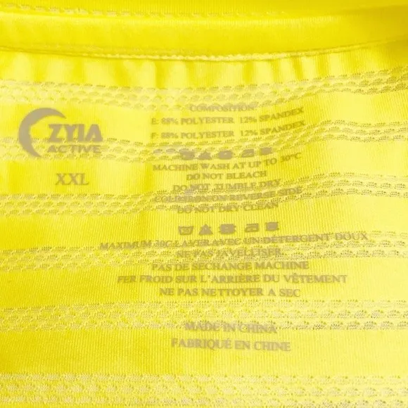 NWT Zyia Active Lemon Nimbus Brighter Tank Quick Dry Muscle Tee Women’s Size XXL - Image 10