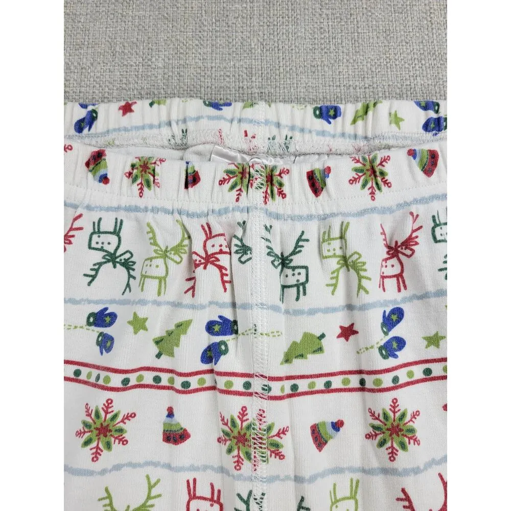 Hanna Andersson Womens Pajama Pants Size S White Christmas Print Organic Cotton - Image 7