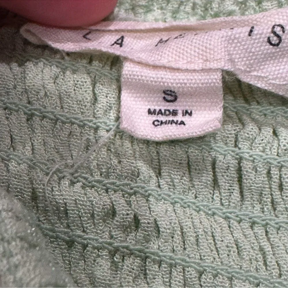 LA Hearts Smocked Tiered Babydoll Dress Green Women’s Small - Image 4