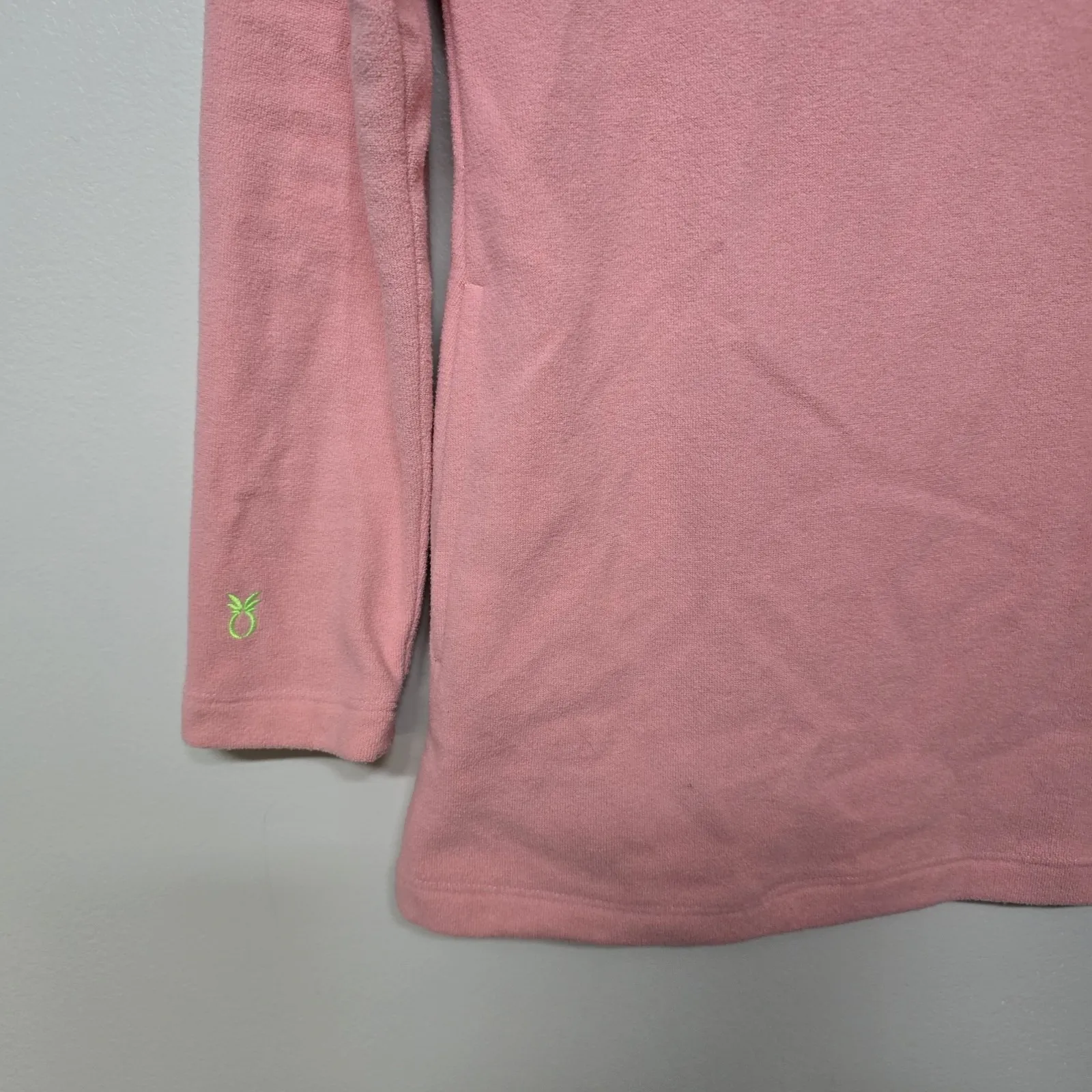 Dudley Stephens Pink Cobble Hill Fleece Turtleneck USA Made Tuckernuck - Image 2