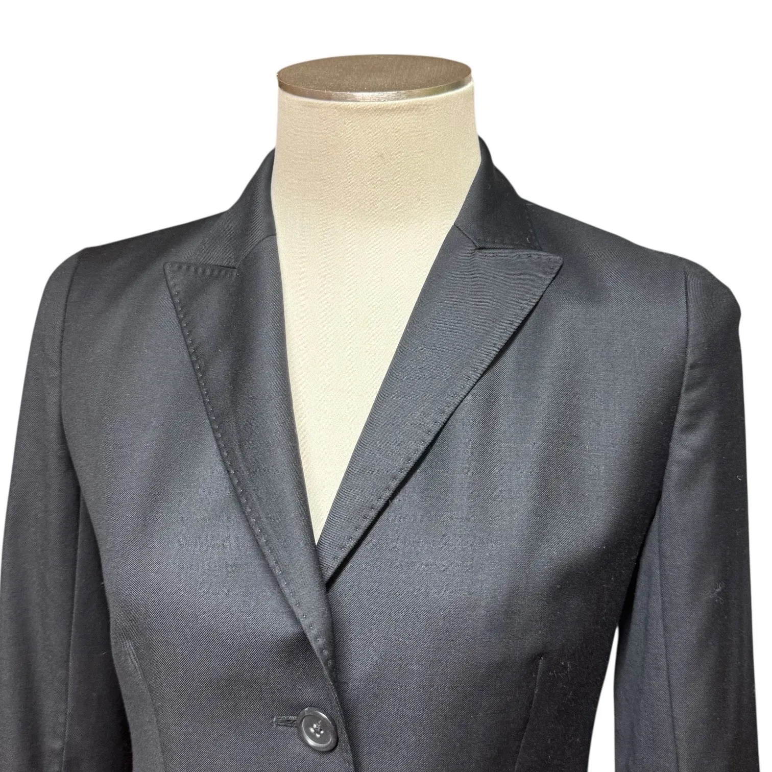 J.Crew Wool Cropped Blazer Super 120s Black 2 - Image 2