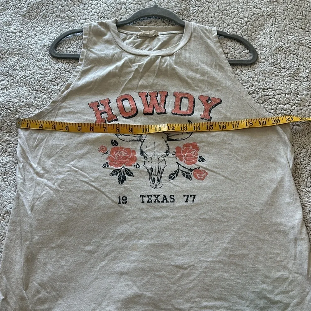 Refined Canvas Women's L Howdy Texas Distressed Muscle Tank Cowgirl Southwestern Red Size L - Image 7