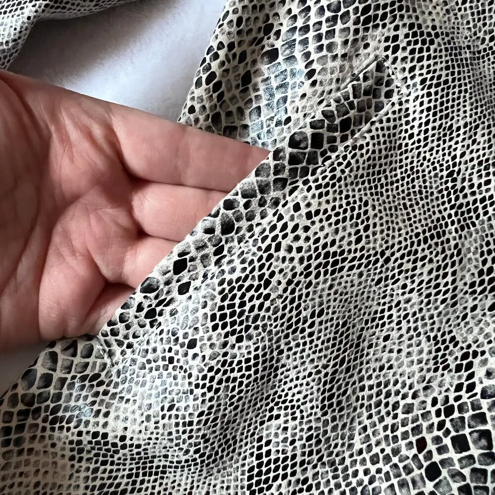 Blank NYC Faux Suede Snake Print Open Front Drape Light Jacket Size Small NEW - Image 6