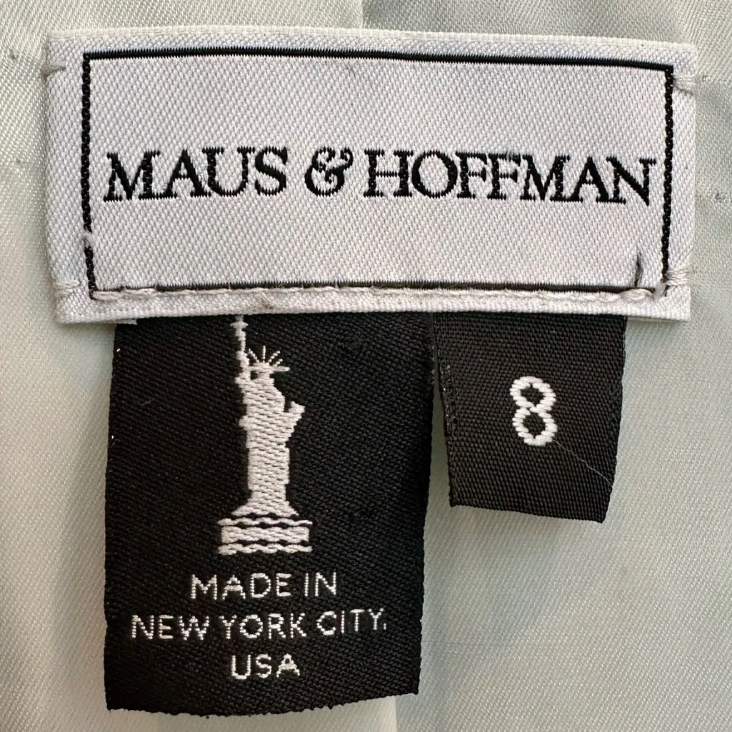 MAUS & HOFFMAN Mint Green Seersucker Striped Blazer Jacket Size 8 Medium NWT - Image 10