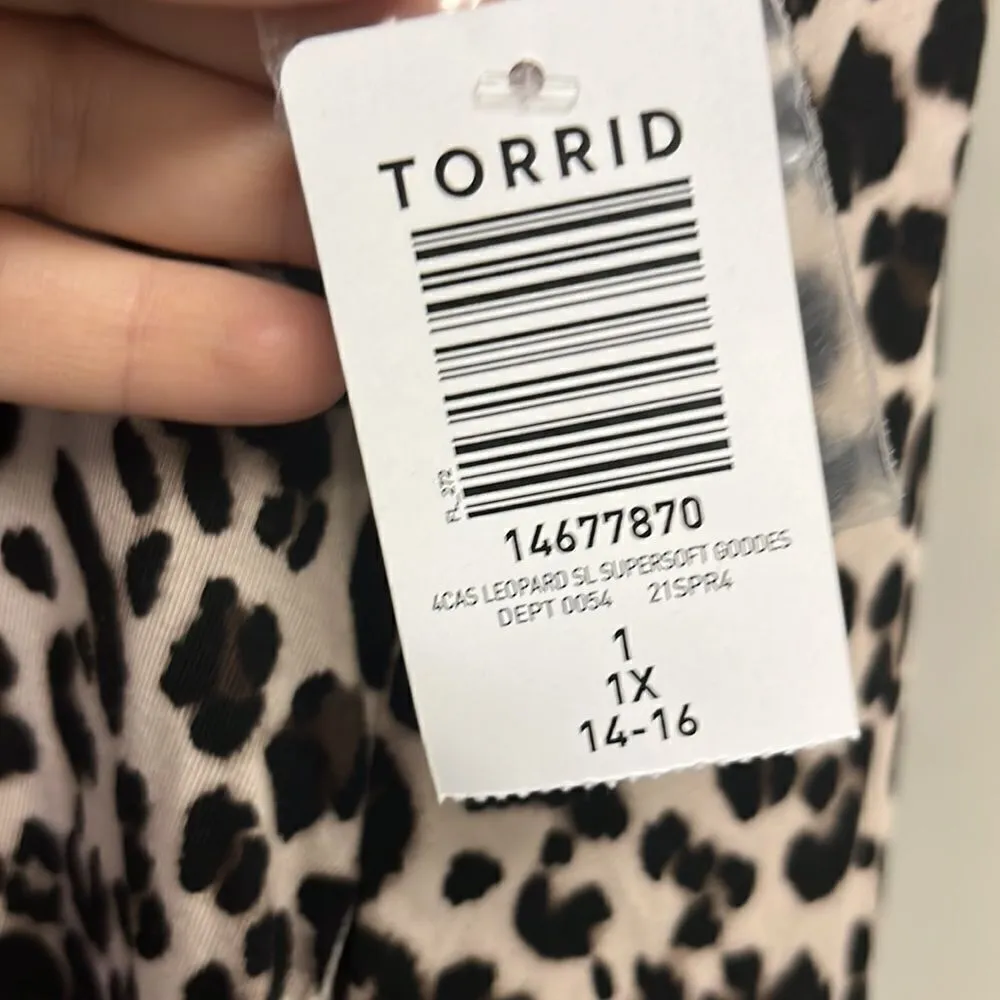 Torrid Leopard Super Soft Knit Sleeveless A-Line Flowy Sundress- Size 1=1X=14/16 - Image 16