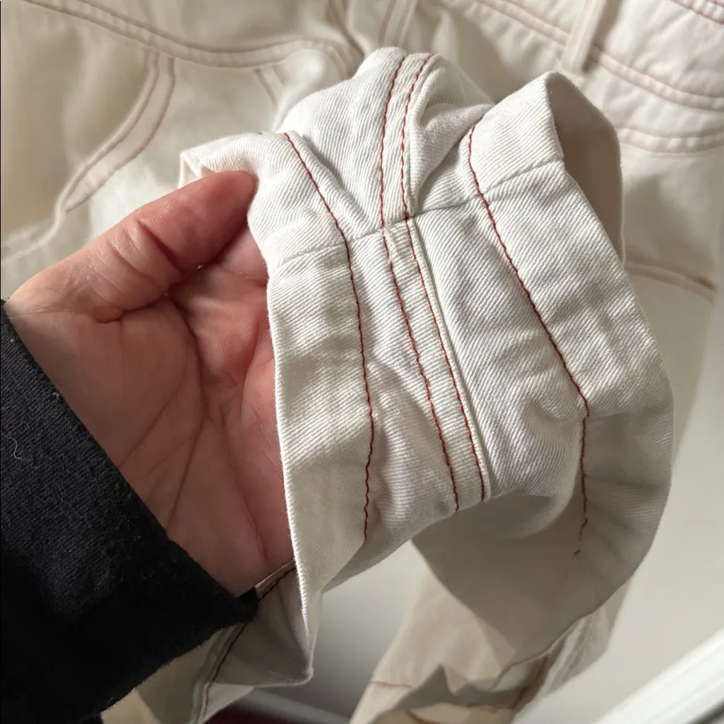 Kittenish White Denim Romper - Image 3