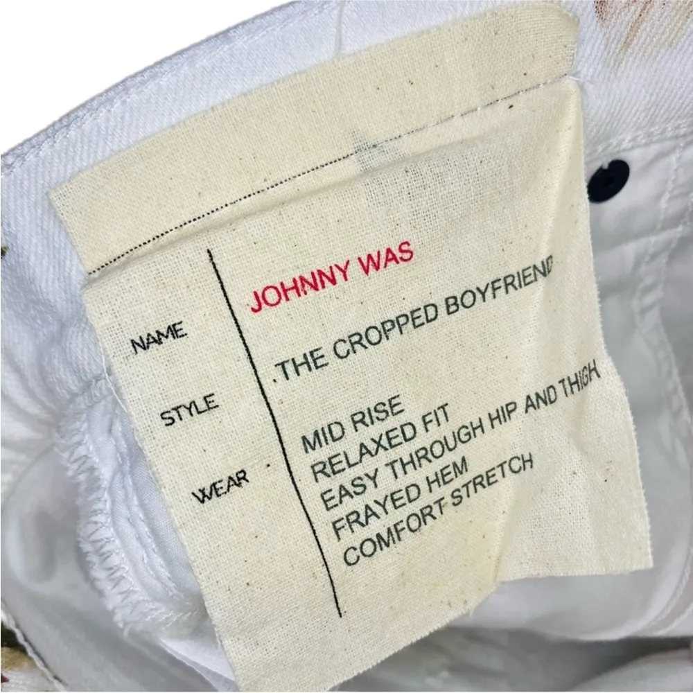 Johnny Was The Cropped Boyfriend Jeans in Rose Nwt - Image 4