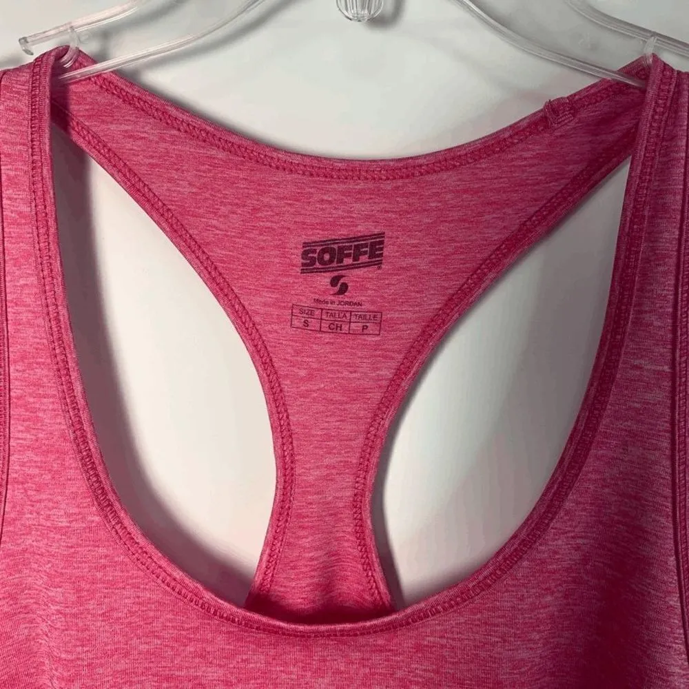 Soffe Racerback Hot Pink Tank Top Size Small - Image 3