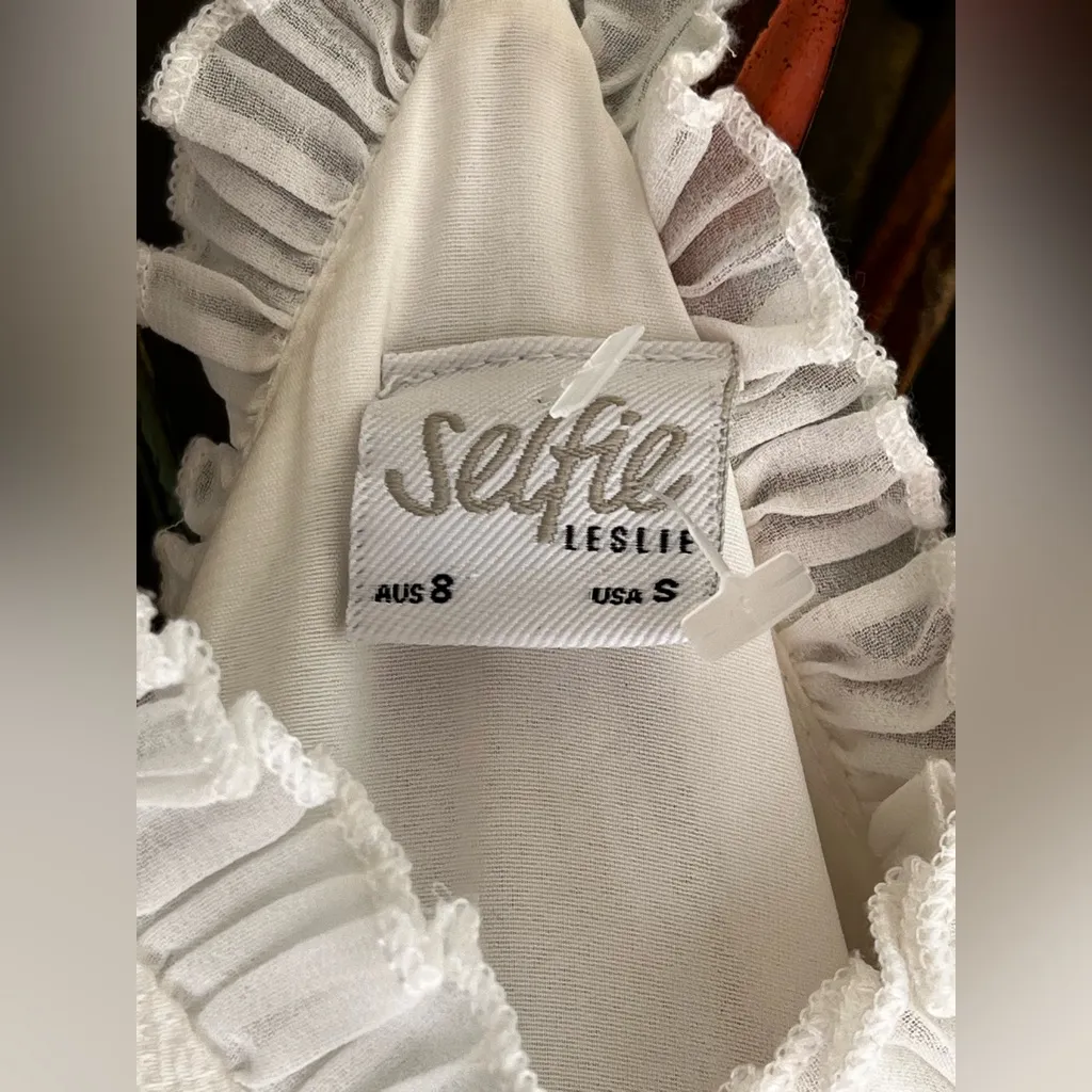 SELFIE LESLIE Lovers Spaghetti Strap Sweetheart Neckline Dress White - Image 10