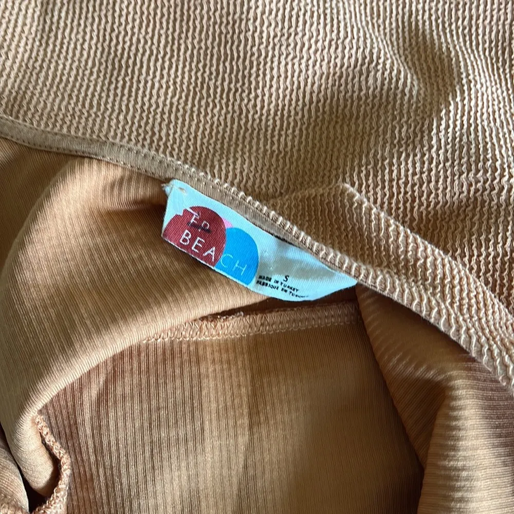 NWOT Free People Beach Olivia Terracotta Textured Cutout Tie Front Mini S - Image 6