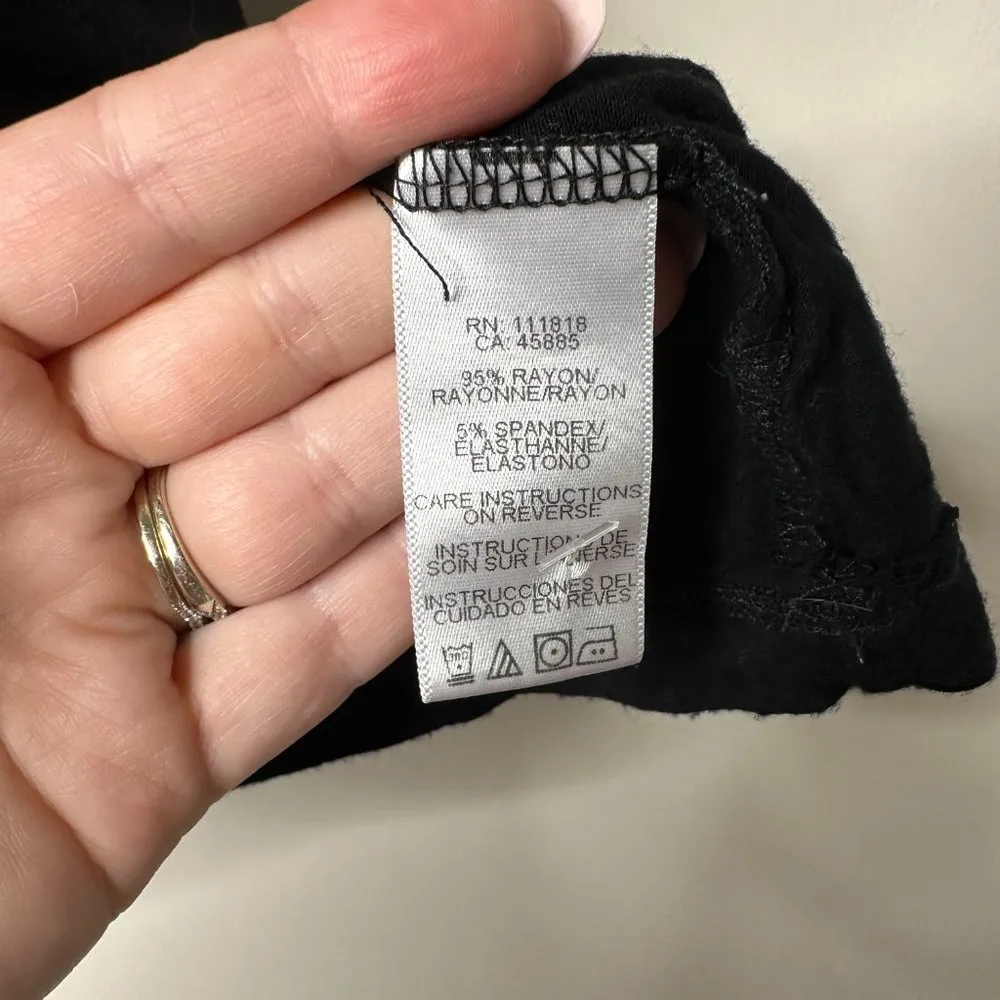 MICHAEL Michael Kors Black Ruffle SS Top Women's Medium - Image 2