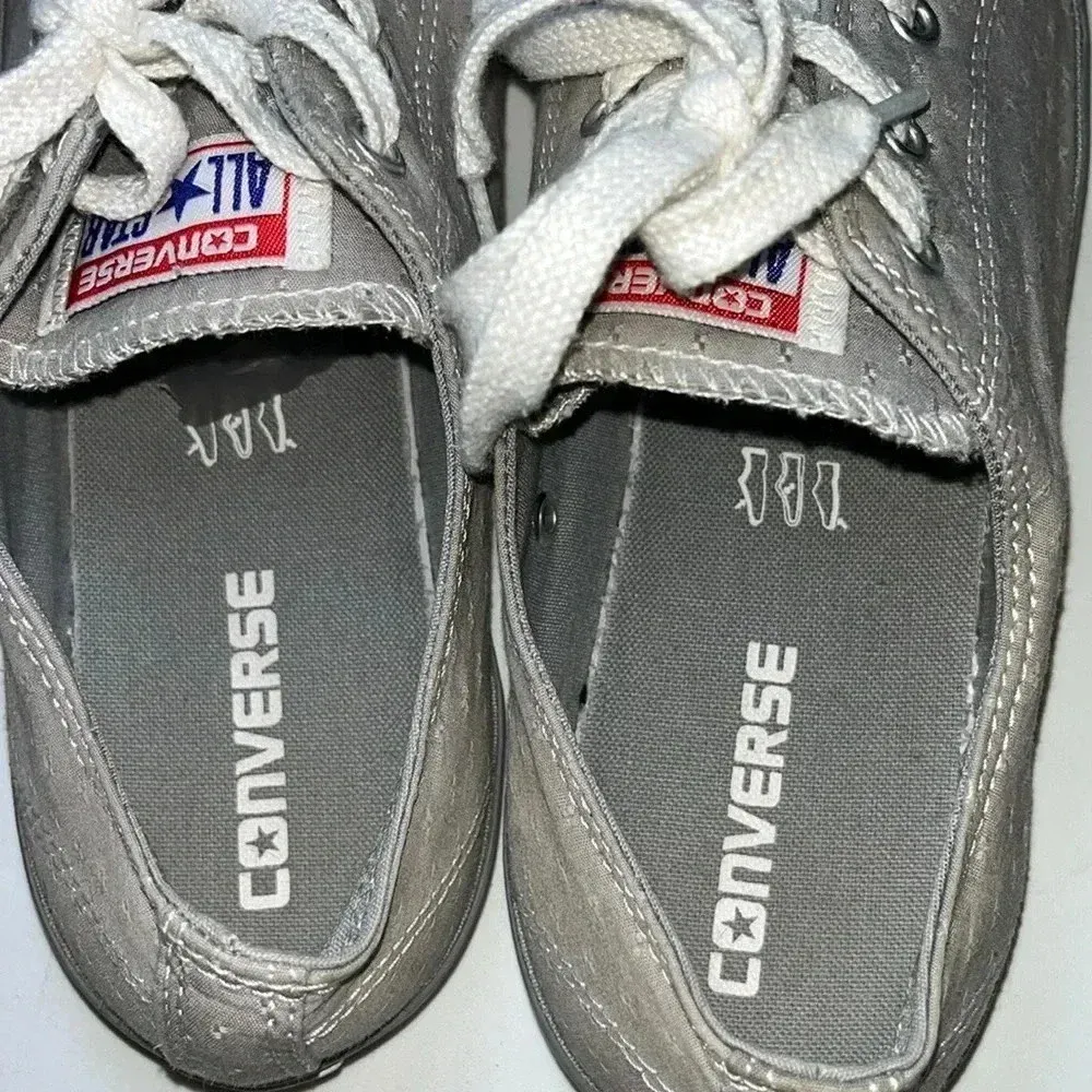 Converse Lo Top All Stars Pin Dot‎ Gray Chuck Taylors Sz 10 Retro Casual Y2K - Image 5