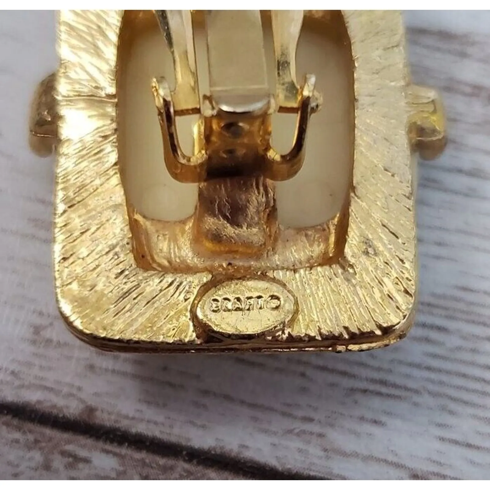 Vintage Craft Signed Earrings - Image 5