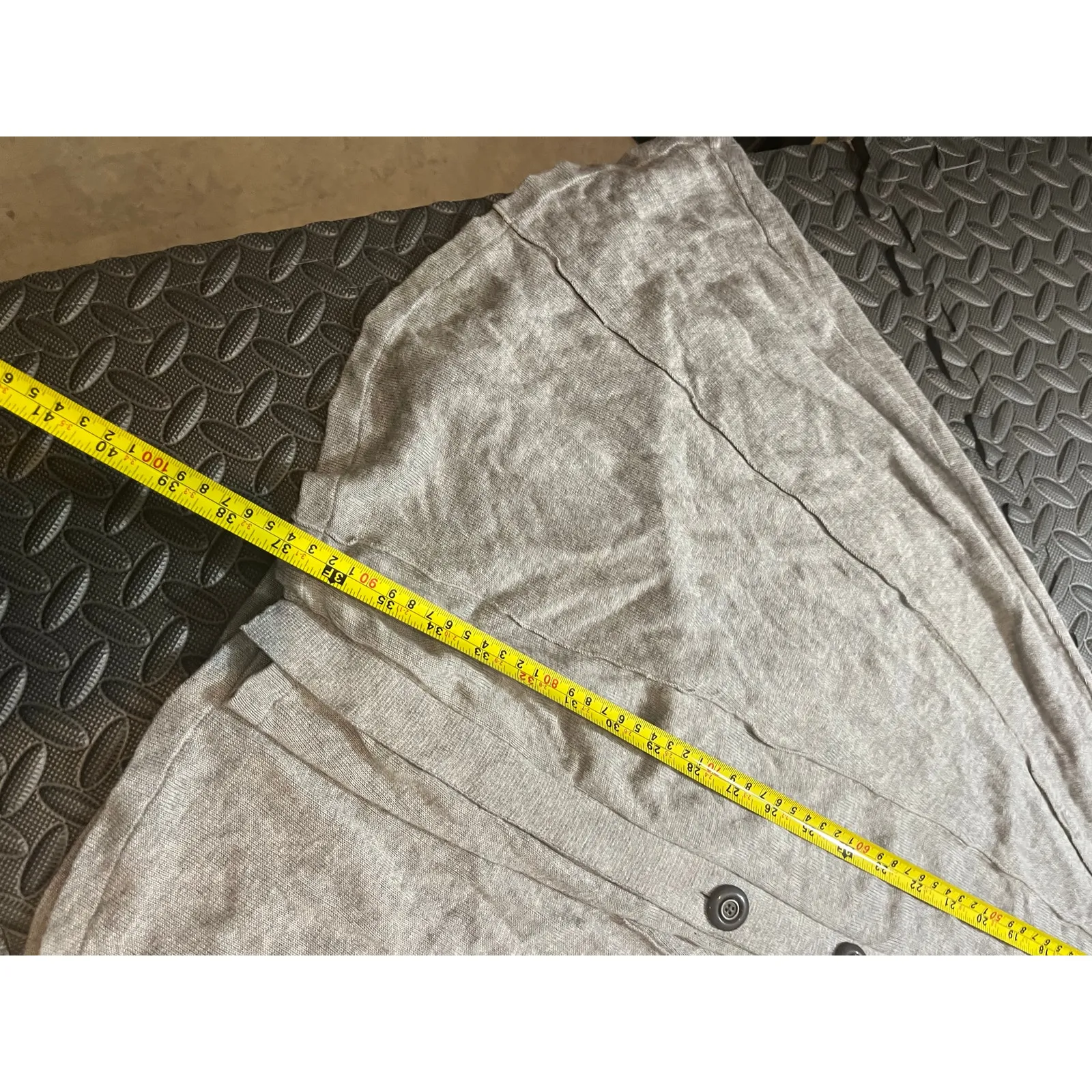 Free People Utility Sweater Dress‎ Jacket Long Cardigan Coat S Gray Button Down - Image 7