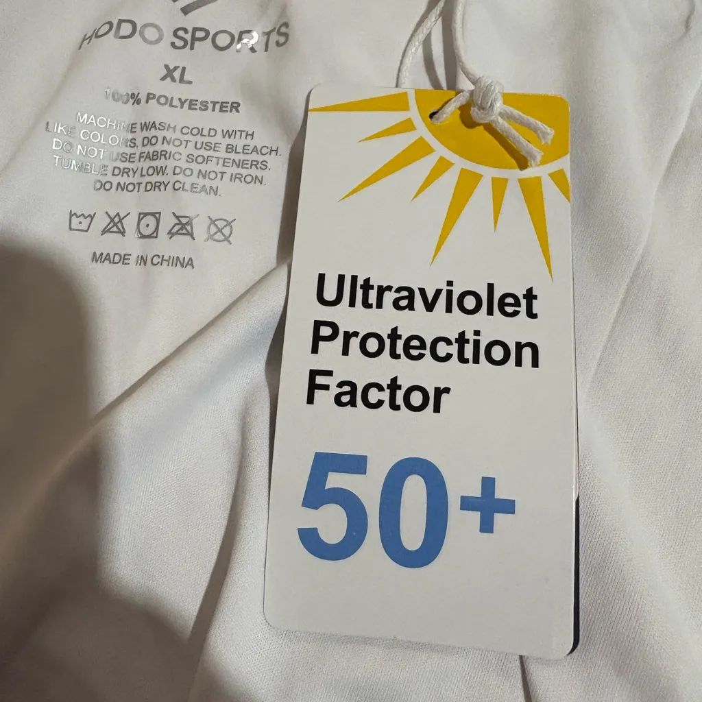 White UPF 50+ Sun Protection Cardigan Size XL - Image 6