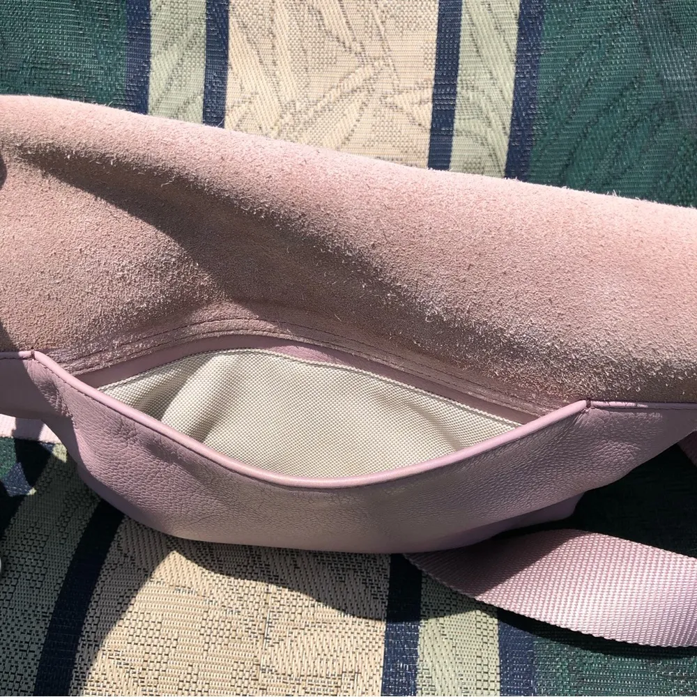 Fossil Maya Crossbody Suede Leather Lilac Purse - Image 9