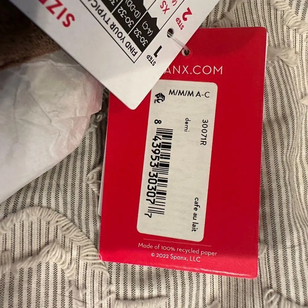 SPANX Sheer Flex Fit To You Bra Medium A-C Cups cafe au lait NEW - Image 4