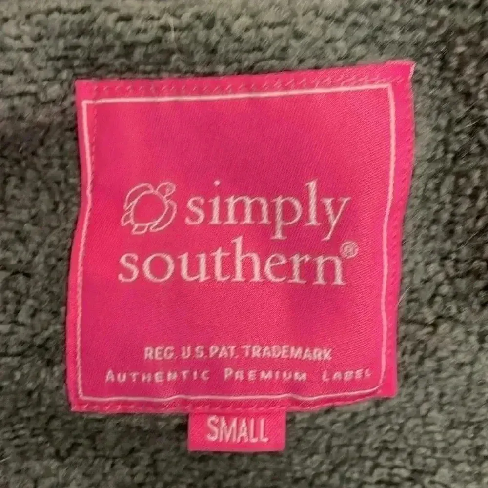 Simply Southern Gray Fleece Popover Pullover 1/4 zip Jeep Womens Size Small - Image 5