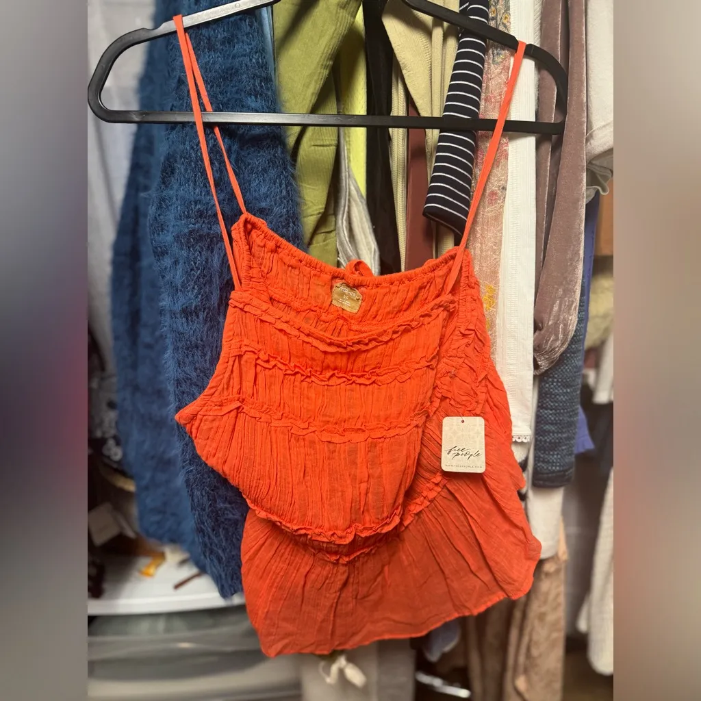 Free People Angelina Short Set in Scarlett Bliss Size Large NWT Retail $79 - Image 4