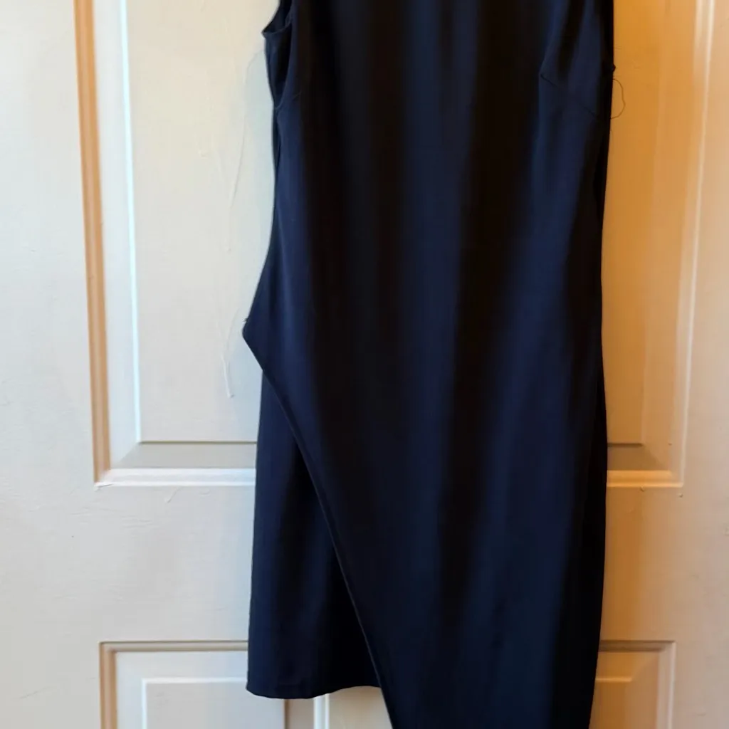 Chic Asymmetrical Black Dress Size L - Image 8