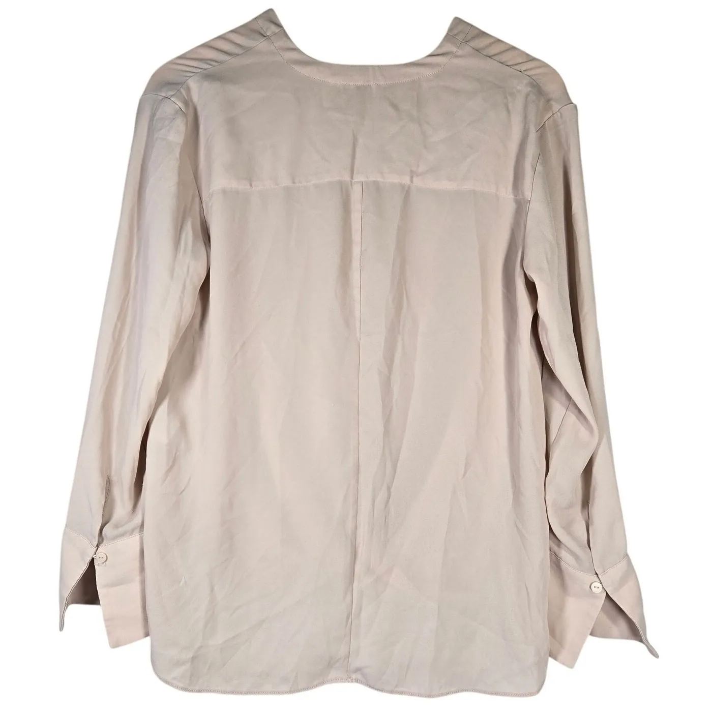 Chelsea 28 Beige Twist Front Long Sleeve Blouse Top Women's Size S - Image 2