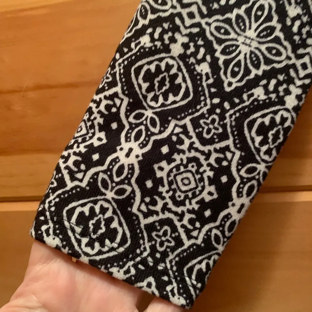 Forever 21 Ornate Tribal Southwestern 3/4 Sleeve Fit & Flare Skater Dress L - Image 3