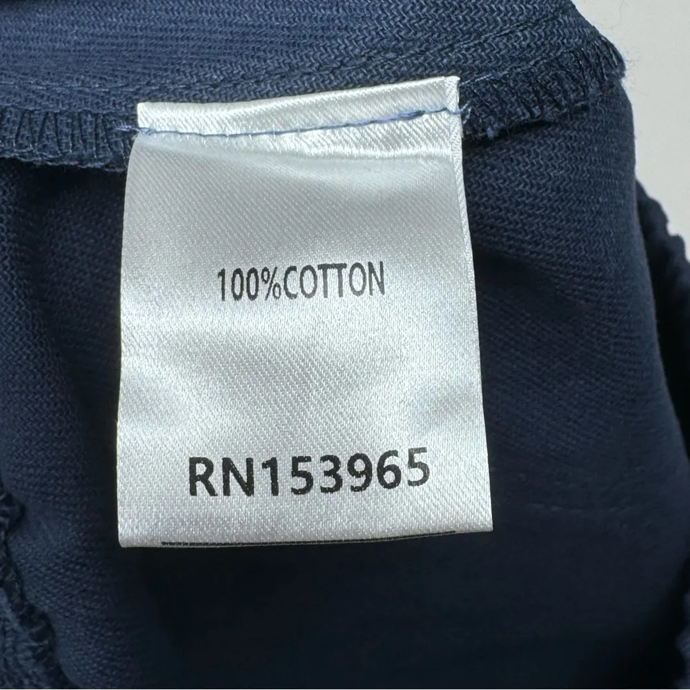 Saks  Size XS Ali Pants Navy Cropped Utility Elastic Waist Cotton NEW - Image 8