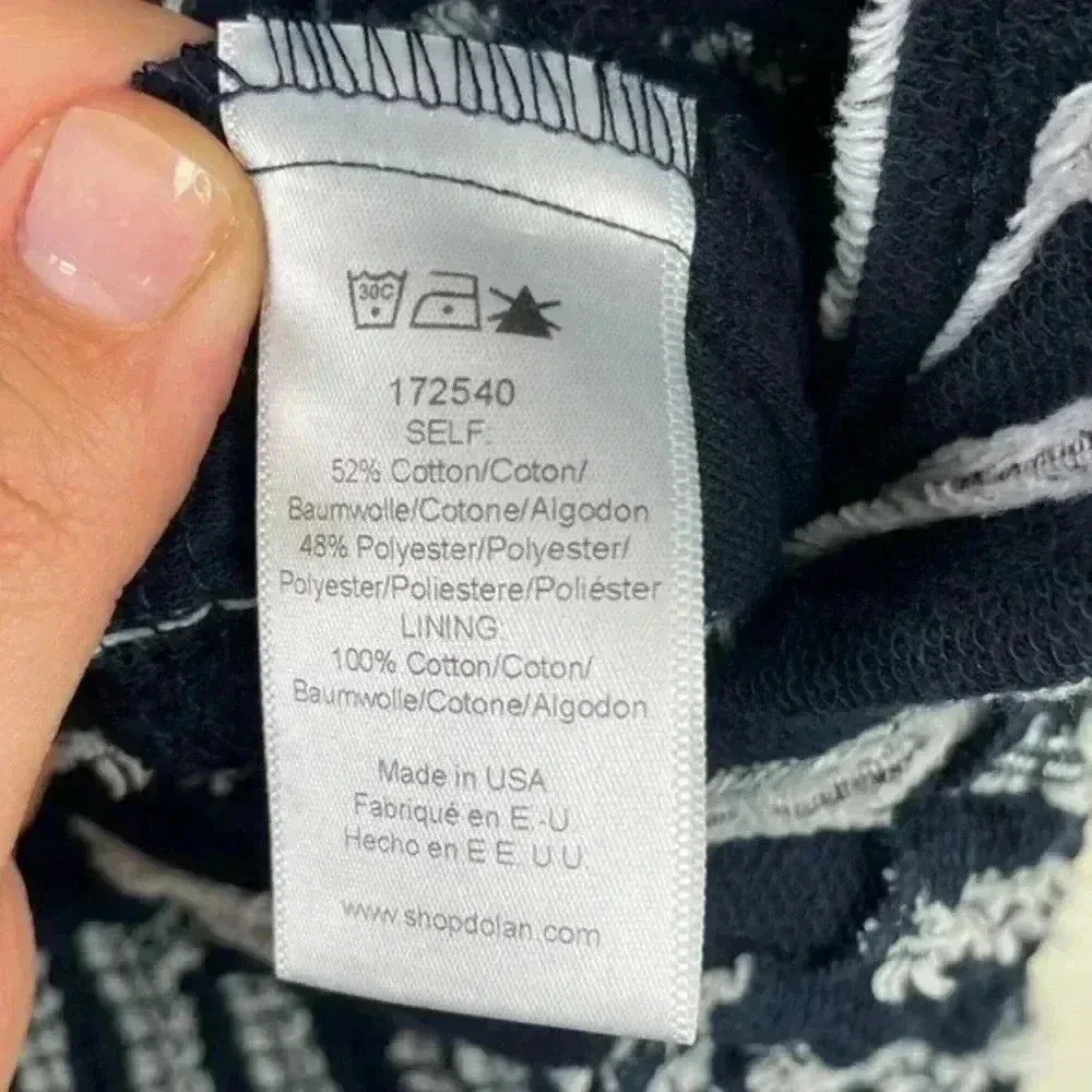 Anthropologie Dolan Navy Striped Canovas Cotton Wide‎ Leg Jumpsuit - Image 8