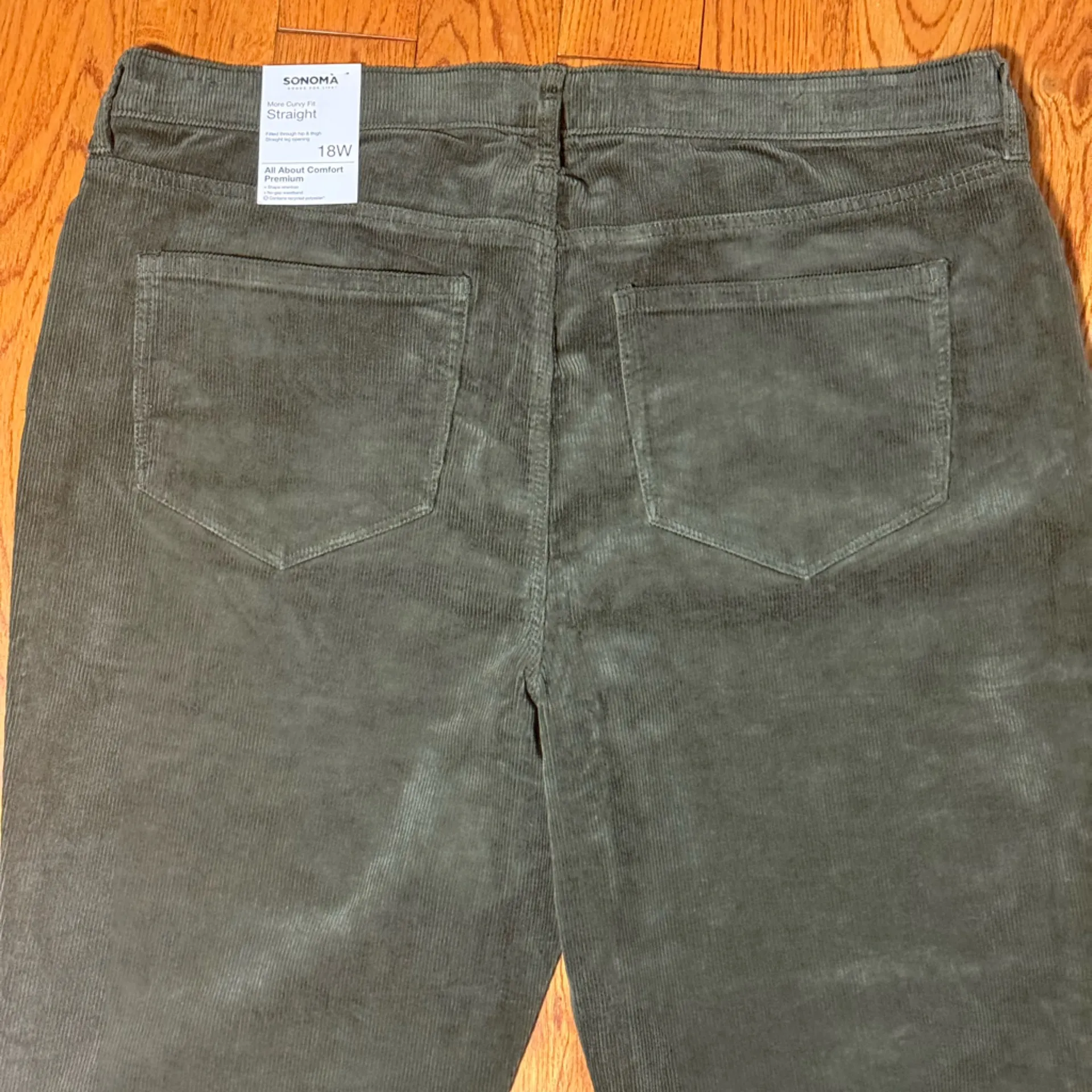 Sonoma Women’s Dark Green Corduroy Pants - Image 10