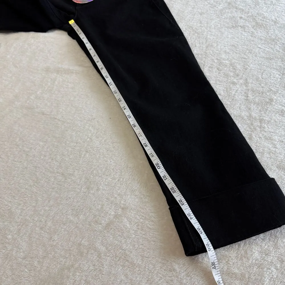 NEW Fade to Blue Denim Jeans Womens Size 10 Black Cuffed Ultimate Stretch Casual - Image 7