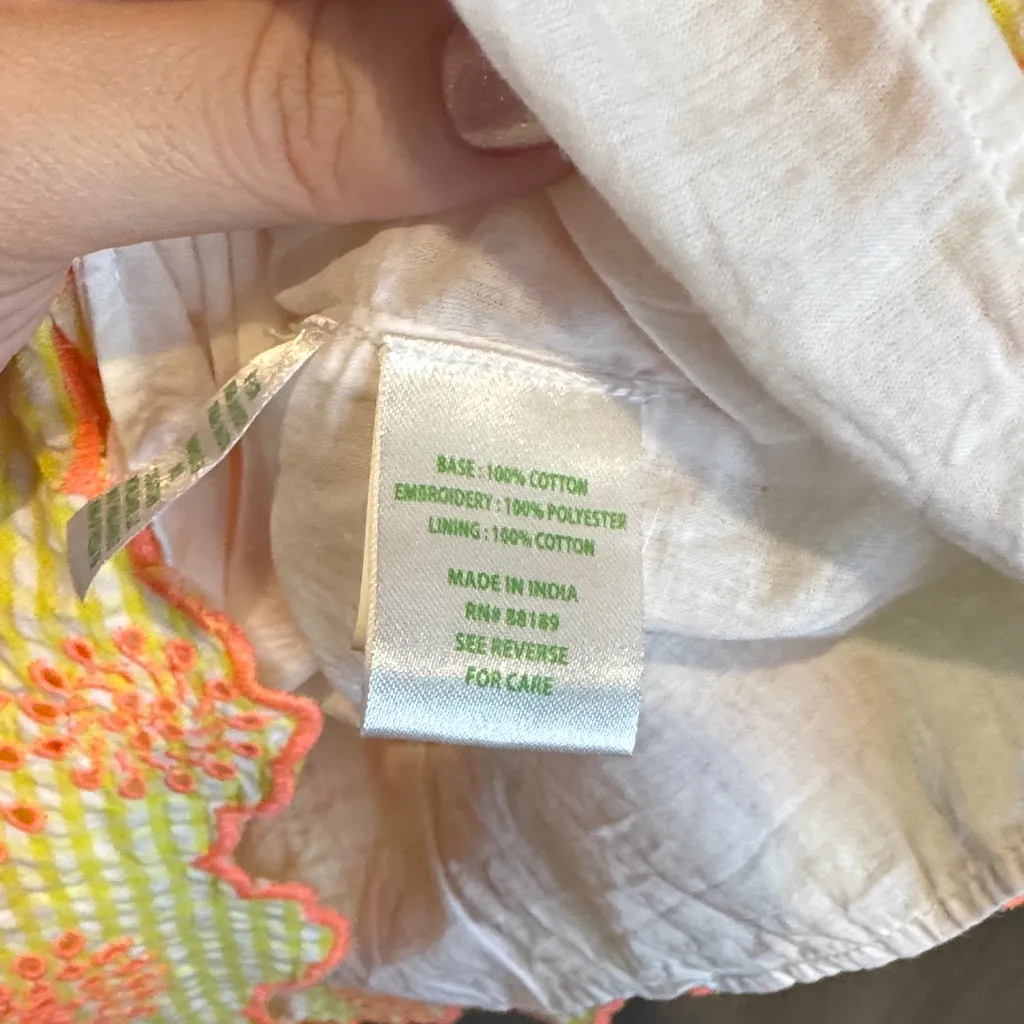 Lilly Pulitzer Yellow and Orange Blouse - Image 3