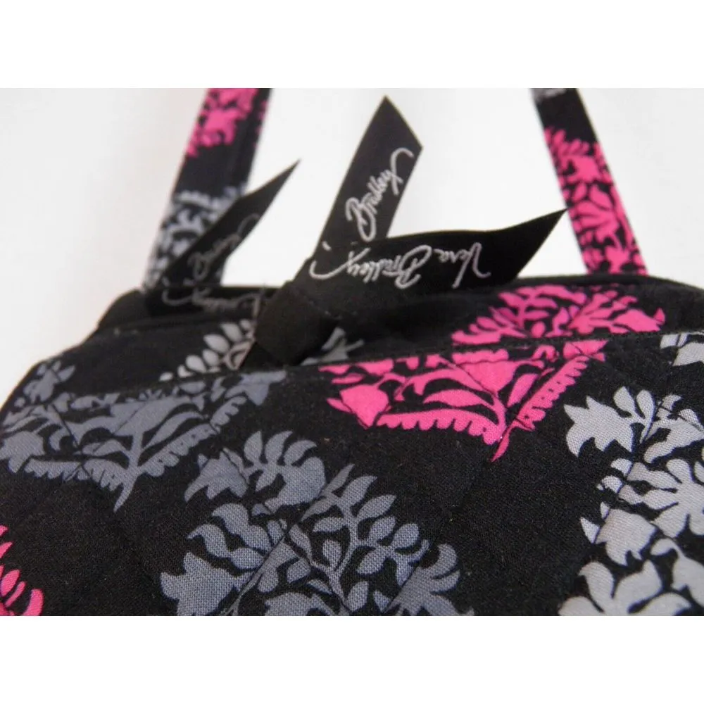 Vera Bradley‎ Quilted Black/Gray/Pink Small Crossbody Purse Adjustable Strap Zip - Image 4