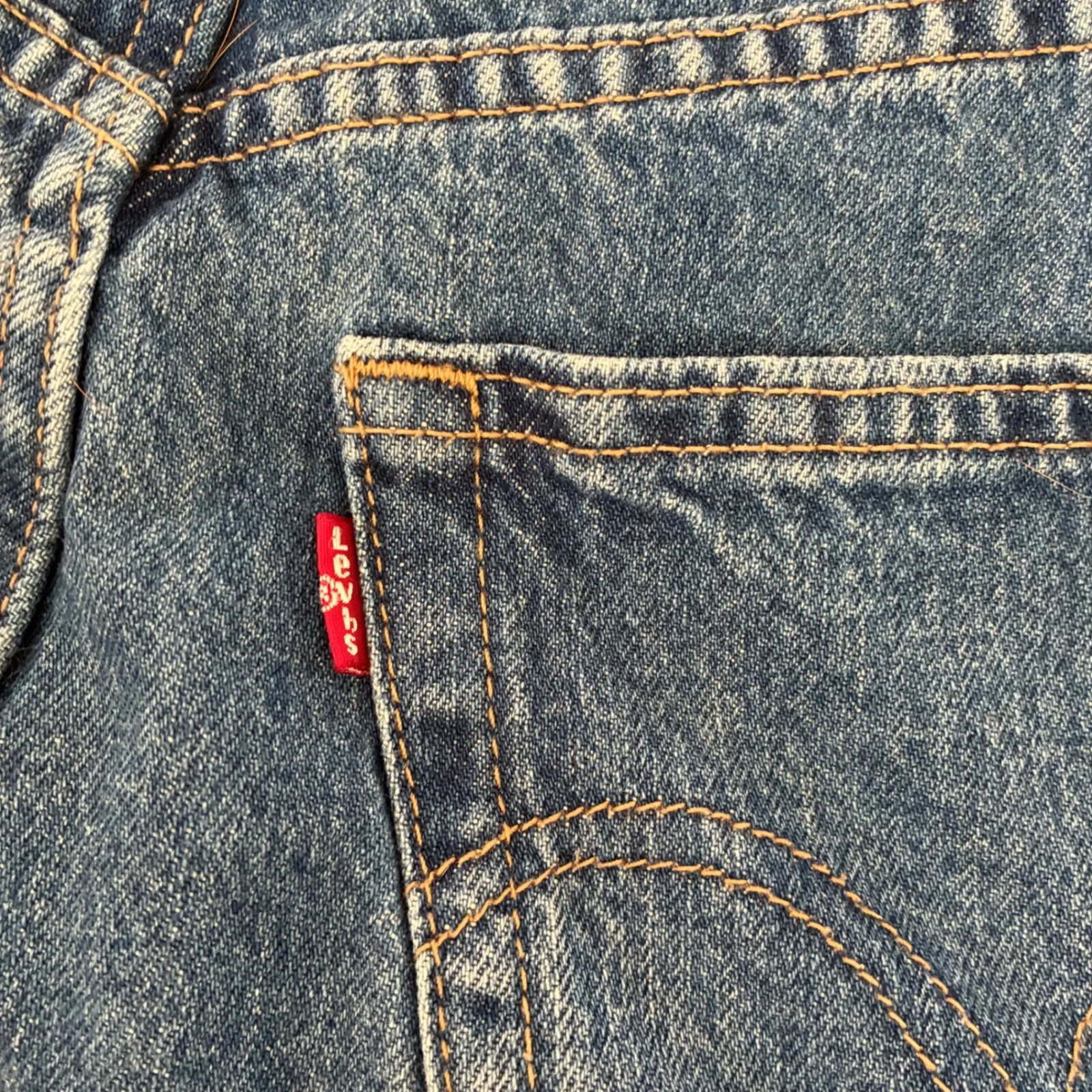 Levi Strauss Co High Waisted Mom Shorts Blue Denim Size 31 - Image 6