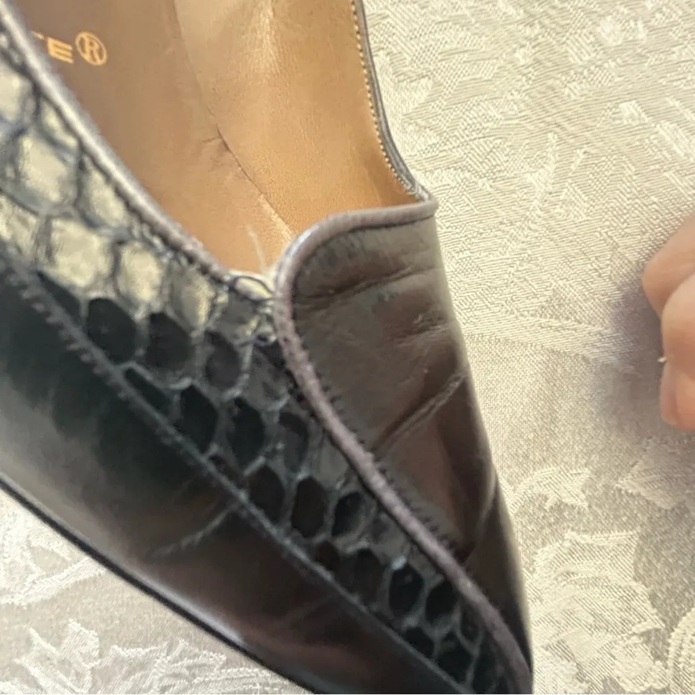 Vintage Bally of Switzerland Cora Ponte Shank Black Leather Heels Size 7.5 N - Image 12