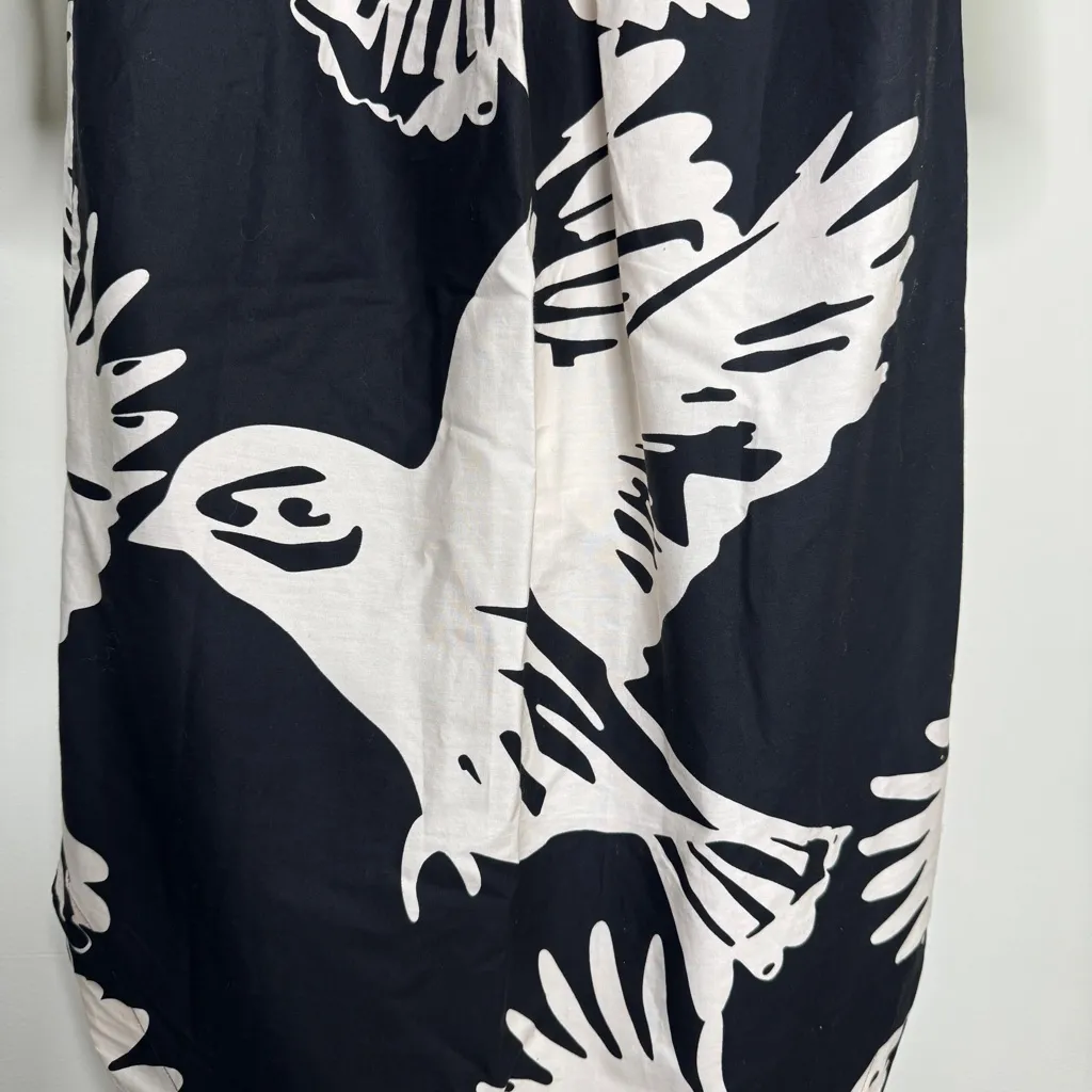 🆕 Anthropologie Maeve The Soren Long-Sleeve Shirt Dress Bird Print size XS NWT - Image 10