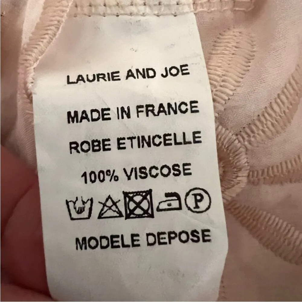 Laurie & Joe Pastel Peach Embroidered Boho Flower Strapless Babydoll Dress - Image 10