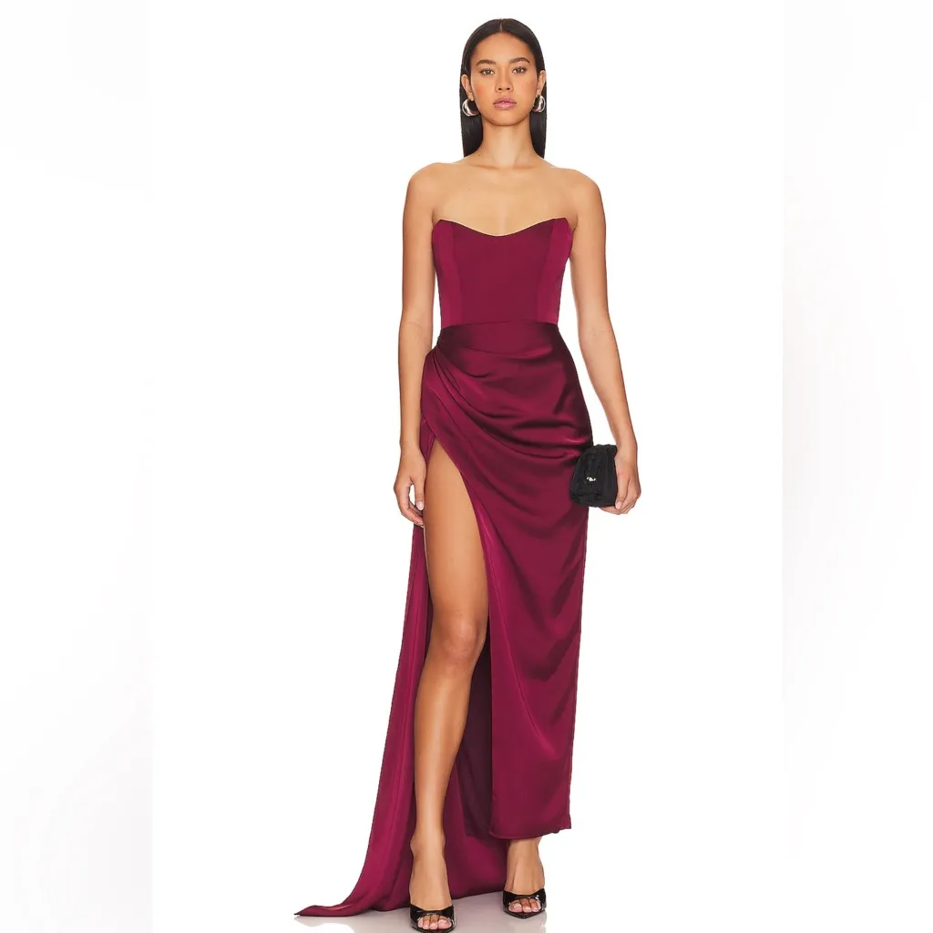 KATIE MAY Bita Gown in Bordeaux xs‎ - Image 3