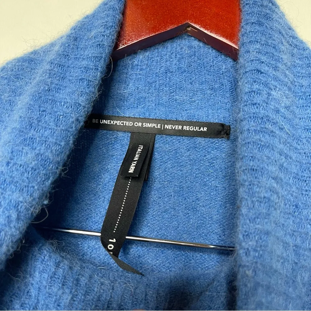 10days Amsterdam blue wool blend turtleneck pullover sz M Size M - Image 4
