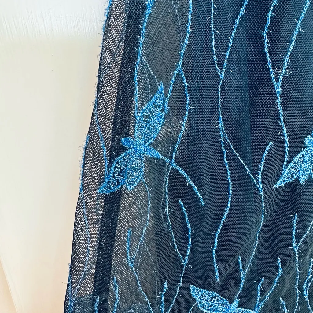 Vintage Nicole Miller Y2K 90’s MidSummer Nights Dream Dragonfly Dress Size 14 - Image 7