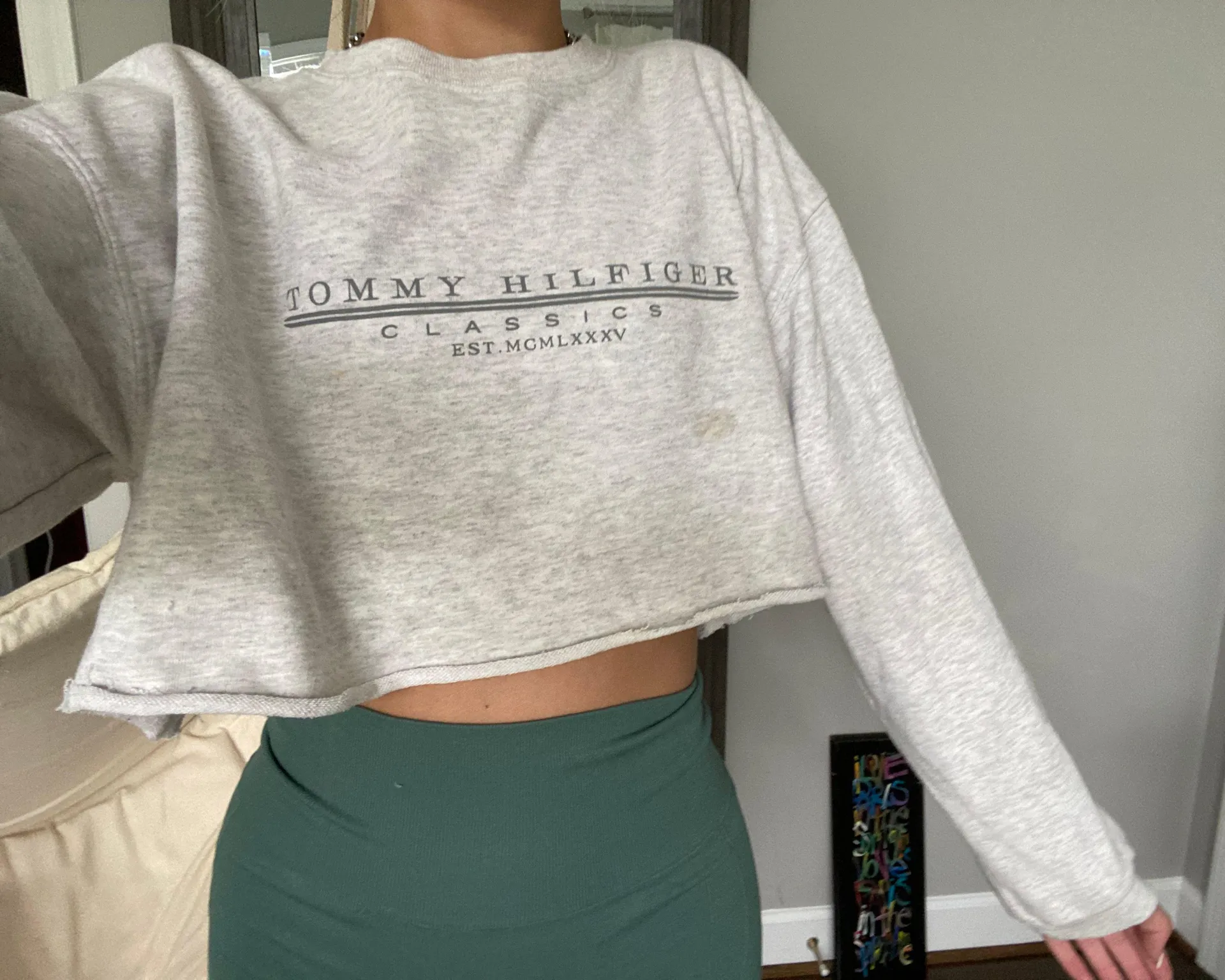 Vintage  Cropped Sweatshirt - Image 2