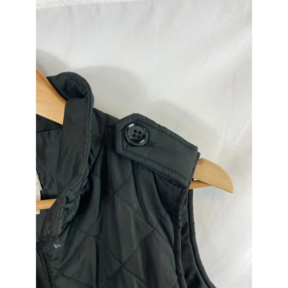 Izod Quilted Zip Up Vest Black Size Small - Image 3