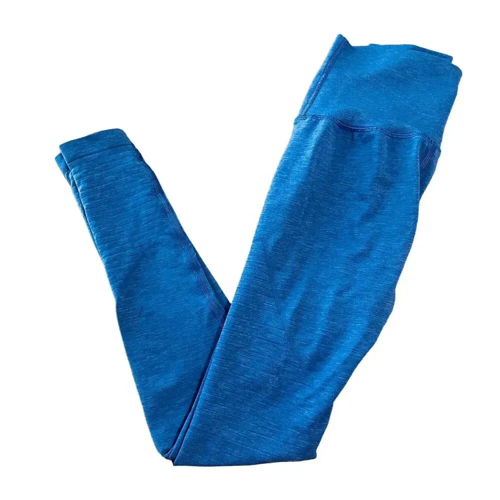 Alphalete Size Small Long Blue Athletic Leggings Pants High Waisted Butt Shaping - Image 2